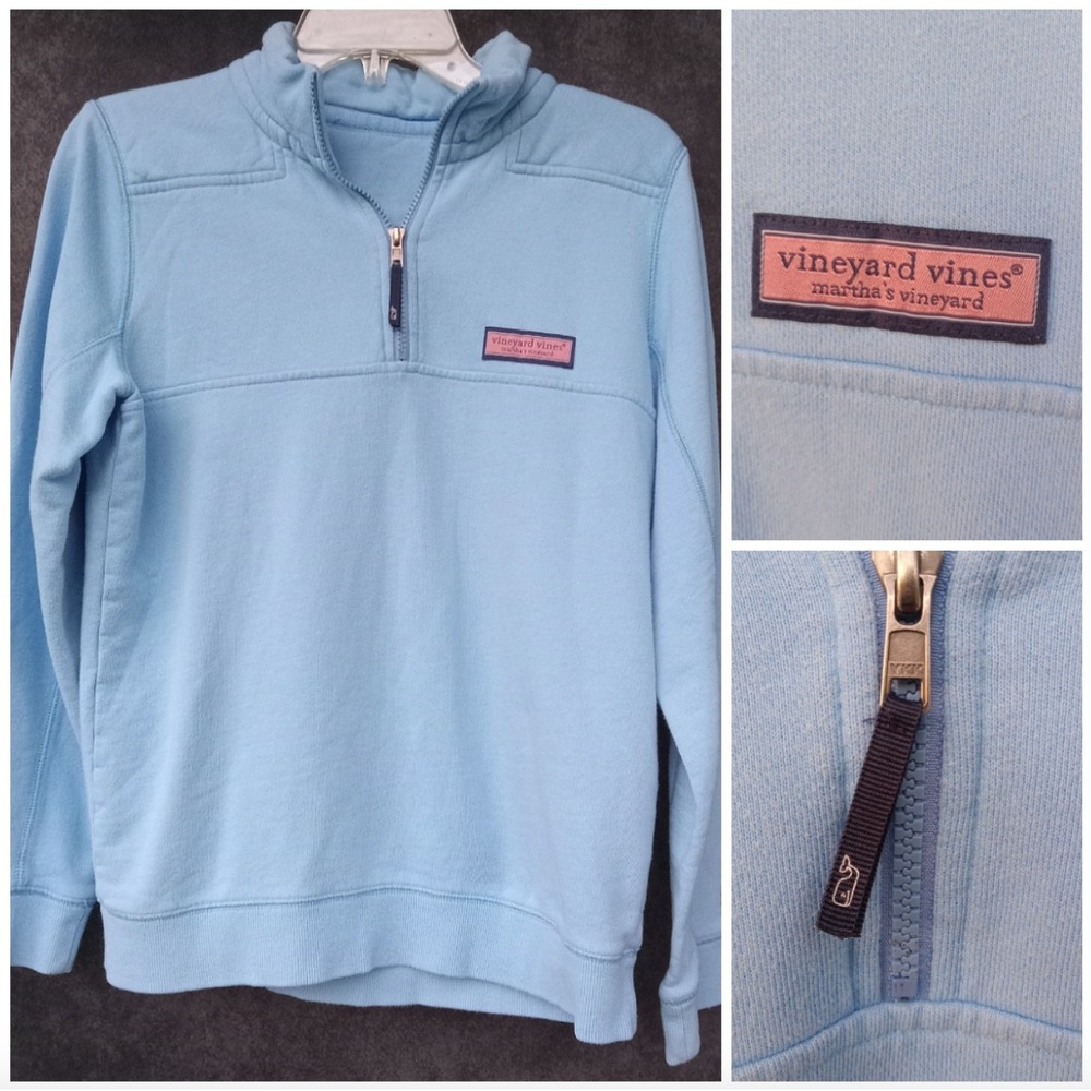 Vineyard Vines Quarter Zip Pullover Sweatshirt Coastal Preppy‎ Nautical Resort